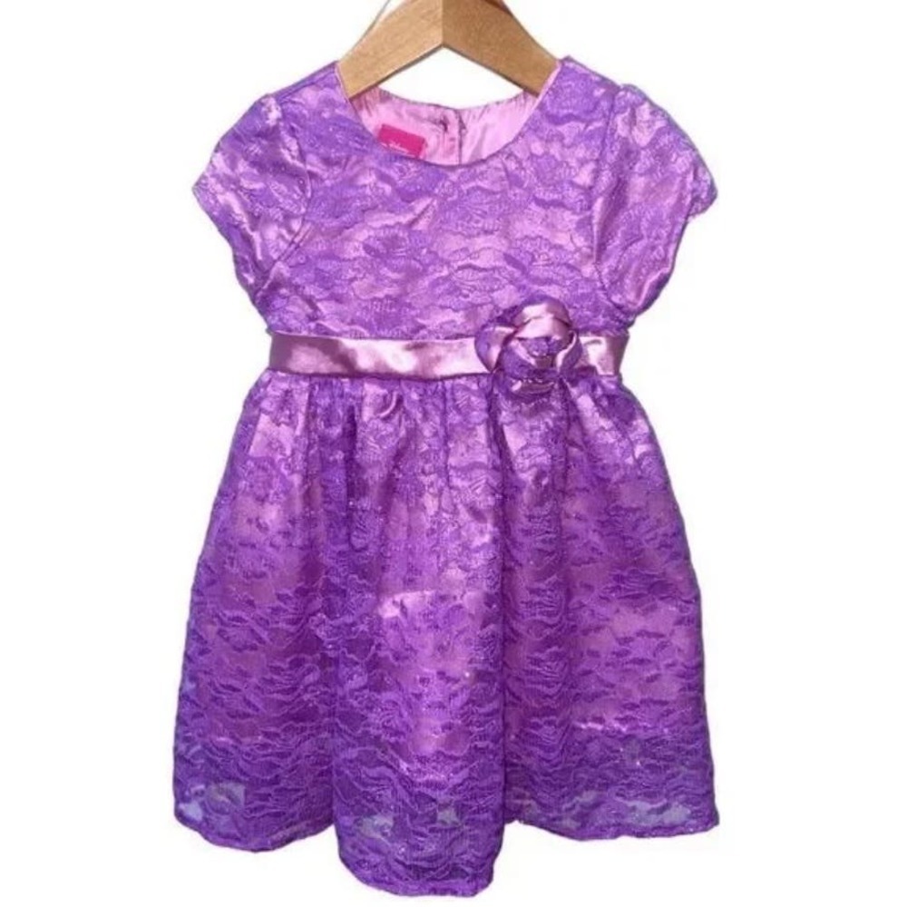 Disney Princess Purple Lace Satin Dress 4T​​​​​​​​​
